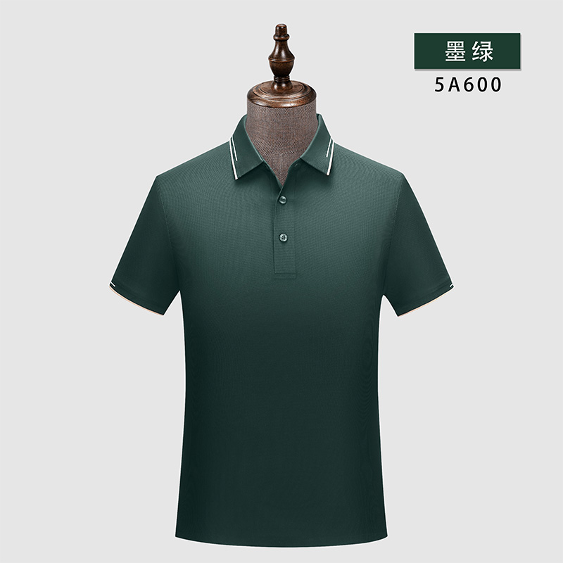 180g华夫格锦氨无缝纯色短袖翻领polo衫W02-5A600图6
