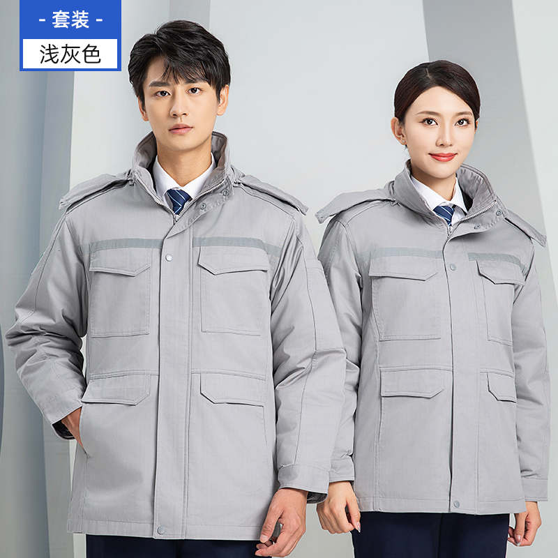 网格防静电可拆卸内胆工作服棉衣上衣H28-3D02MY图2