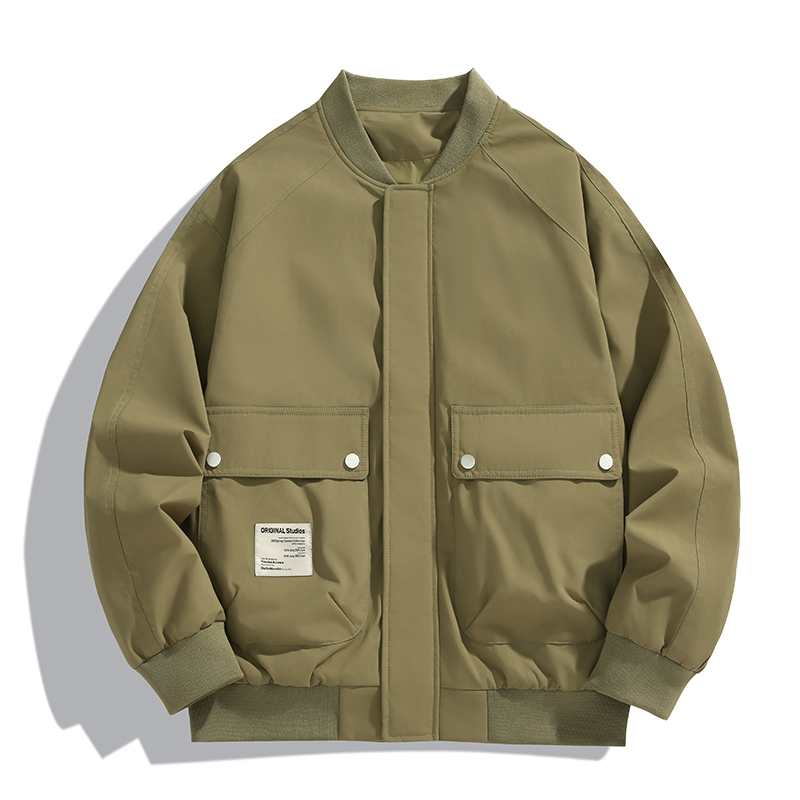 简约运动风小领口袋工装棒球服外套男款KD2-Q881图3