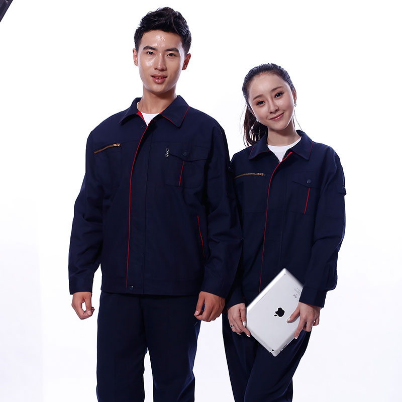 棉毛酵洗帆布春秋长袖工作服上衣J02-8801上衣图8
