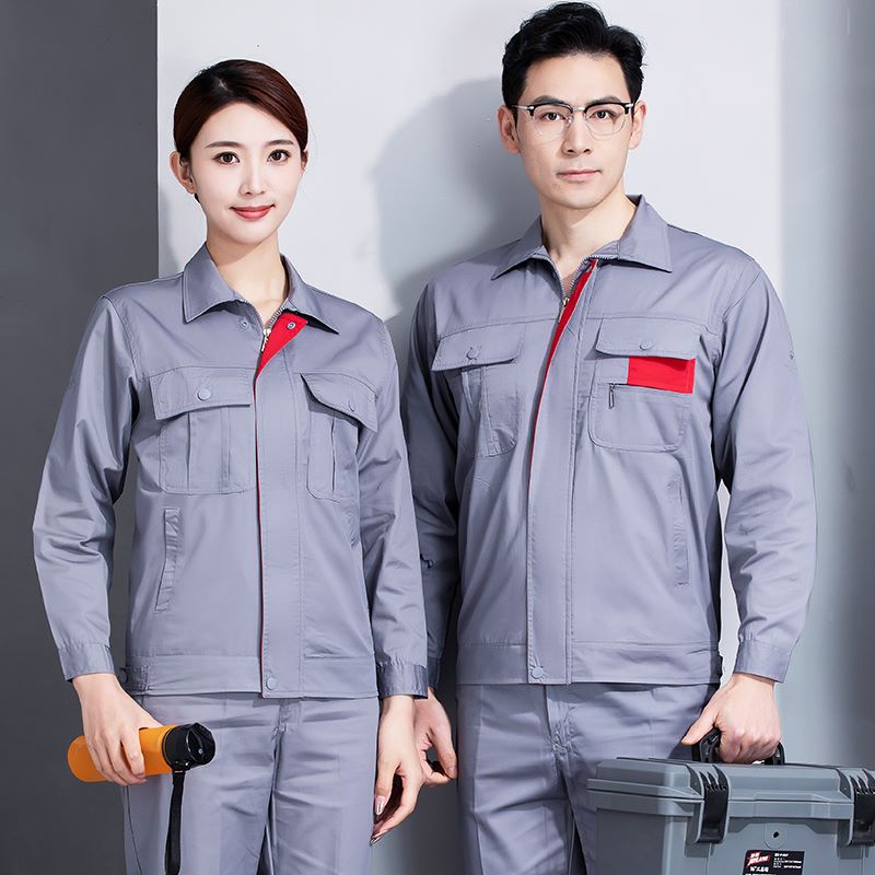 涤棉全工艺工作服长袖上衣H30-H056图3