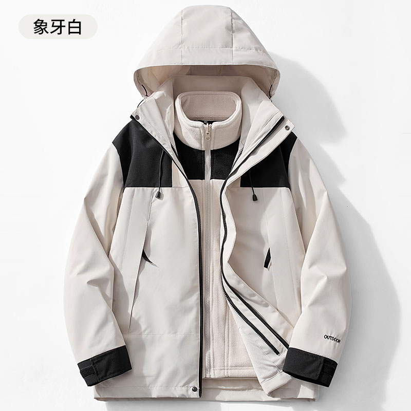 秋冬摇粒绒内胆户外登山三合一冲锋衣KP-2368图7