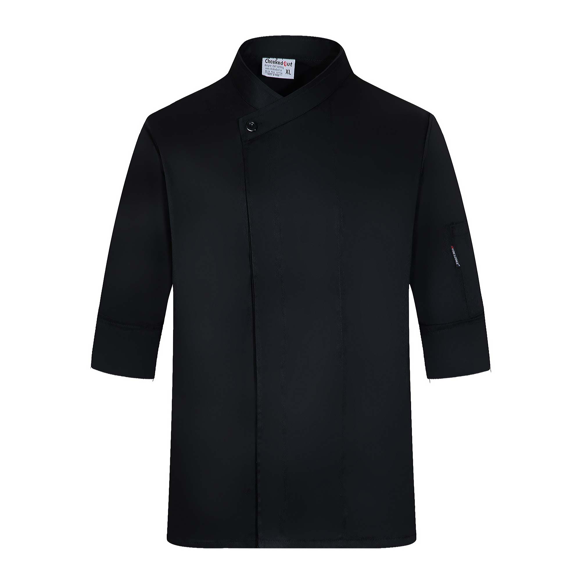 一粒扣七分袖长袖厨师服H02-23661图2