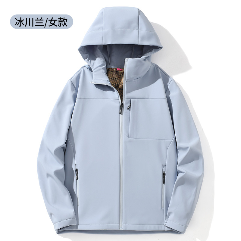 石墨烯加绒连帽软壳衣一体冲锋衣KP-25598女款图6