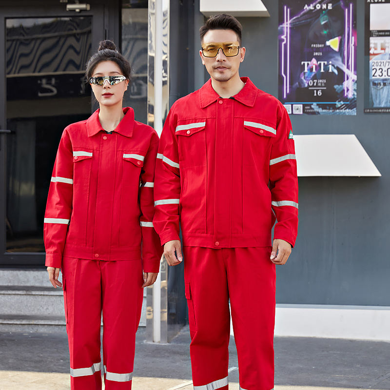 纯棉反光条工作服套装H29-2205图6