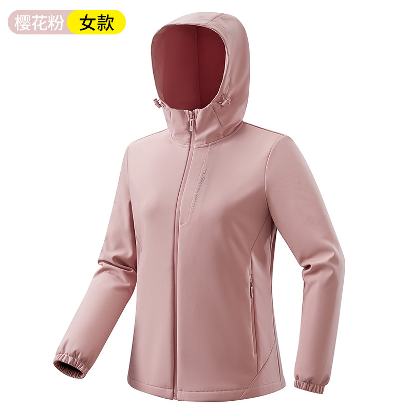 防水软壳衣一体内里摇粒绒冲锋衣KP-23661女款图2
