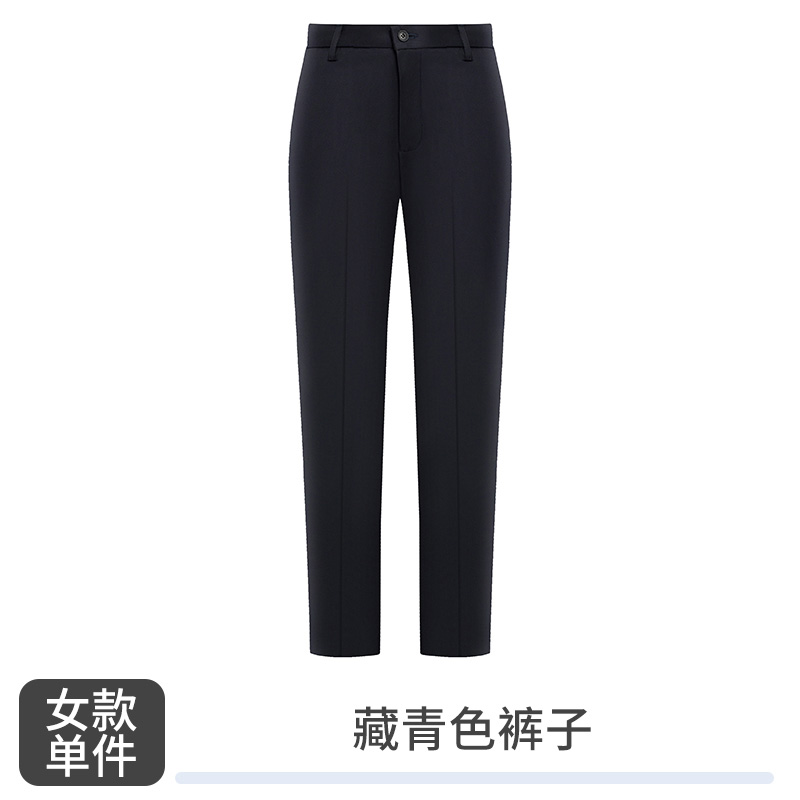 380g色纺哔叽双扣商务西裤129-6988西裤女款图3