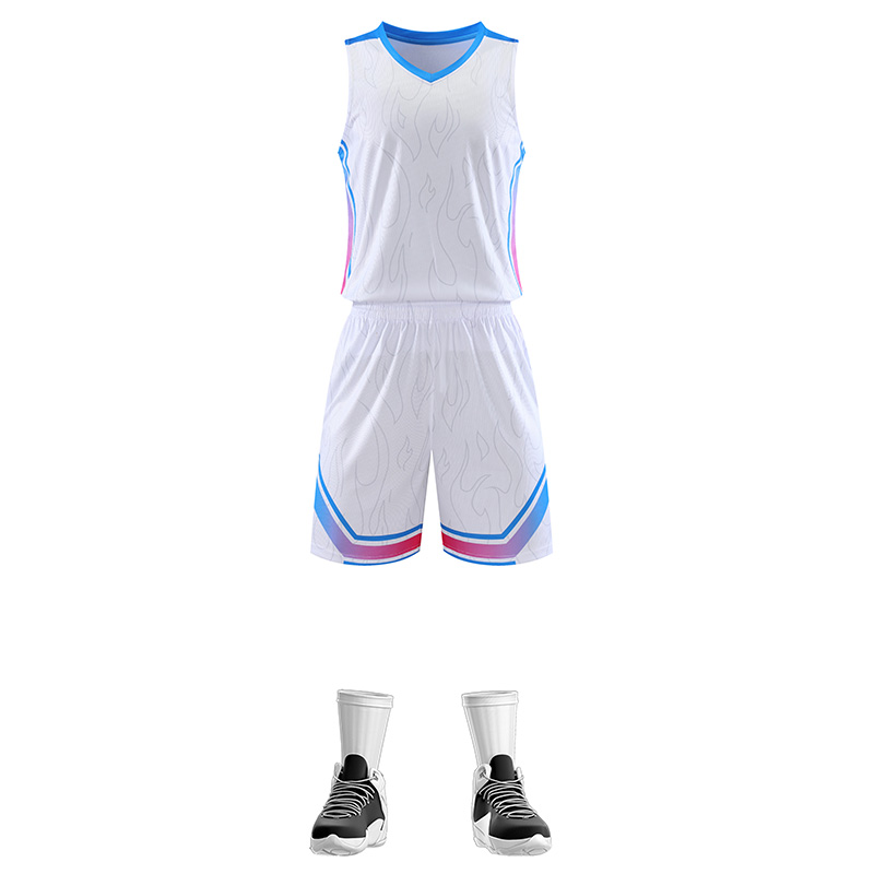 吸湿排汗速干球迷布篮球服套装YA-8622图5
