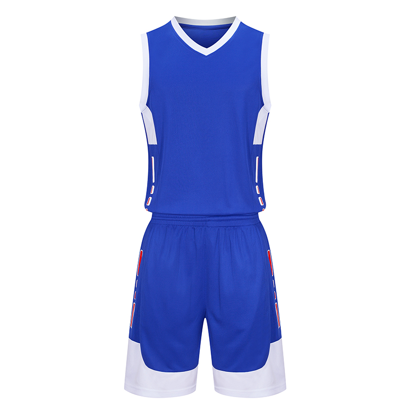 比赛训练V领撞色篮球服套装童款GY4-B32图5