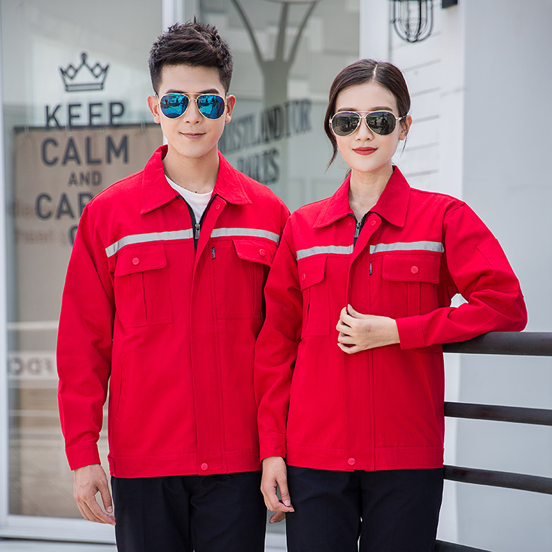全工艺纯棉单反加厚纱卡工作服工装上衣HBY-C6101-C6105上衣图4