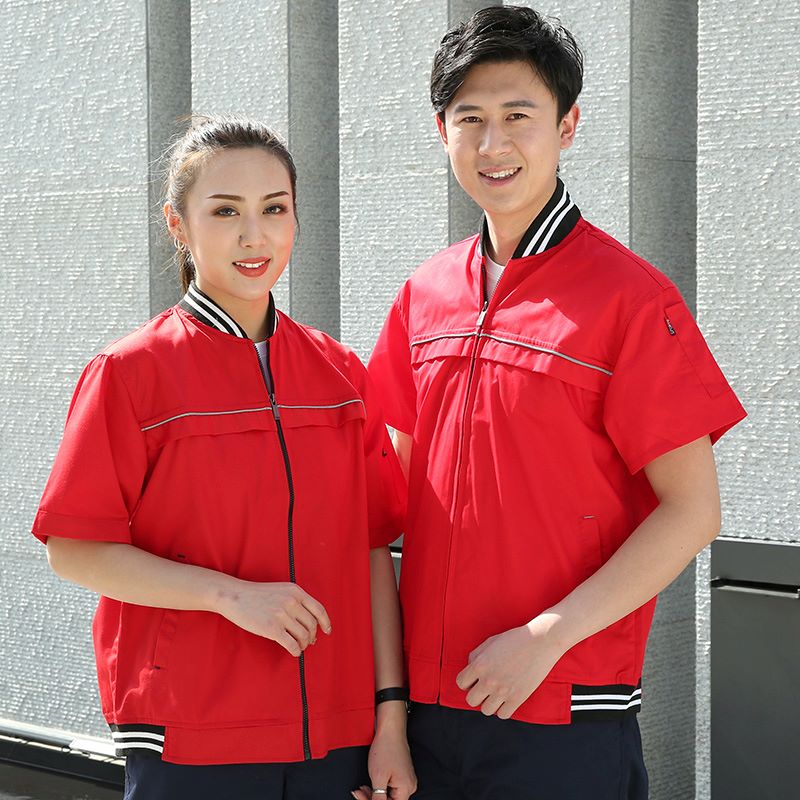 涤棉全工艺棒球服工作服短袖上衣H30-H065上衣图5