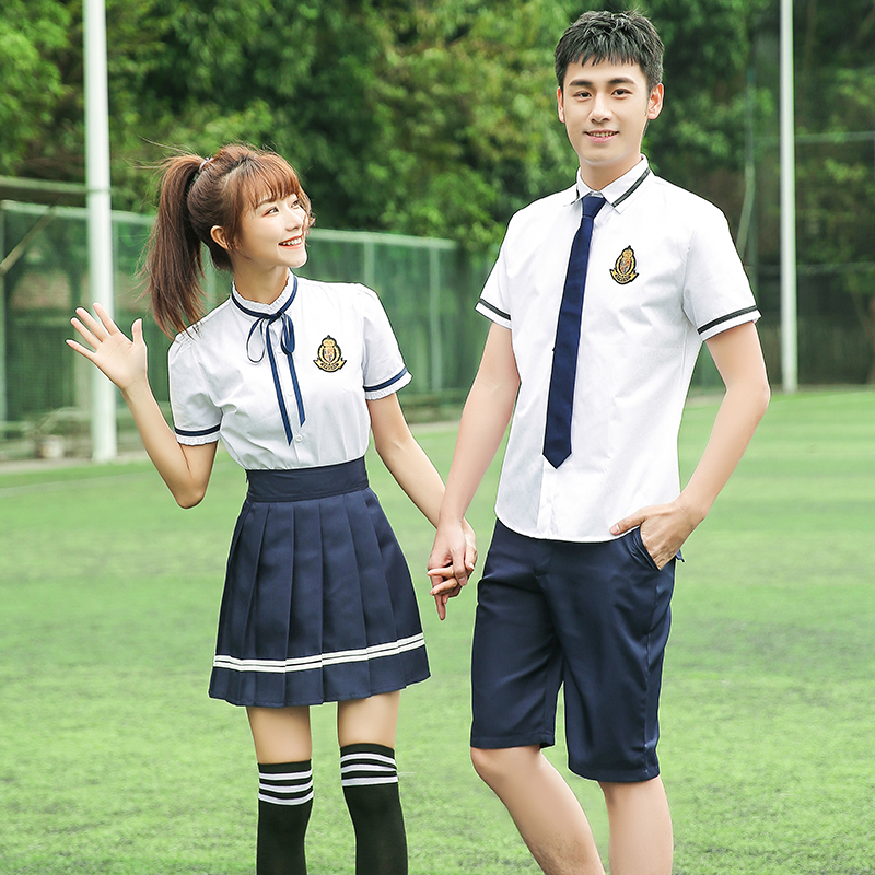 学院风中学生青春活力翻领校服H18-1931衬衫图3