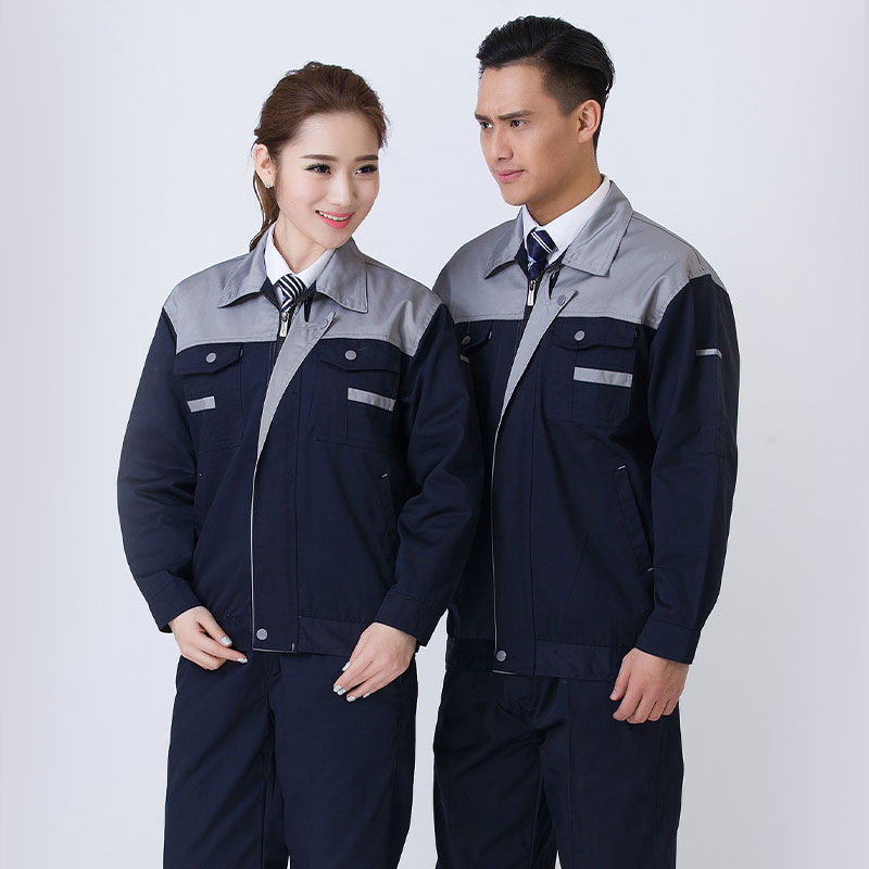 包边牛角长袖春秋款工装劳保服上衣B16-12上衣图3