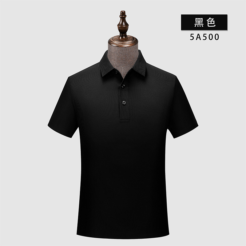锦氨无缝纯色短袖翻领polo衫W02-5A500图5