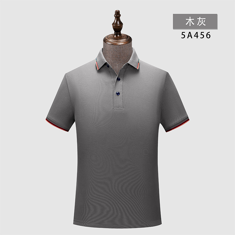 珠花拉架间色短袖翻领polo衫W02-5A456图11