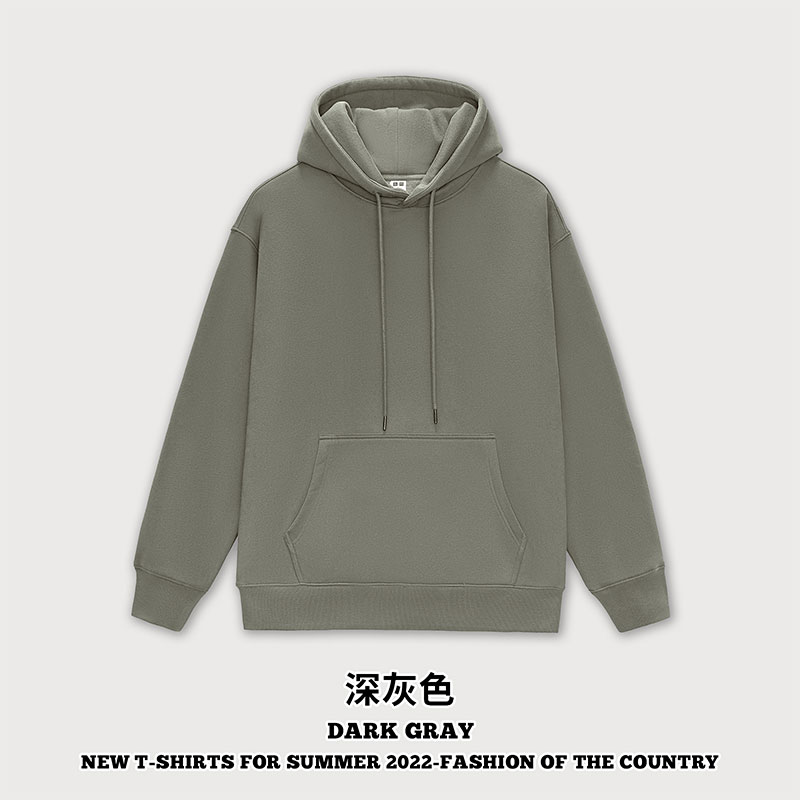 350g潮牌情侣款加厚加绒纯色连帽卫衣G24-M8301图14