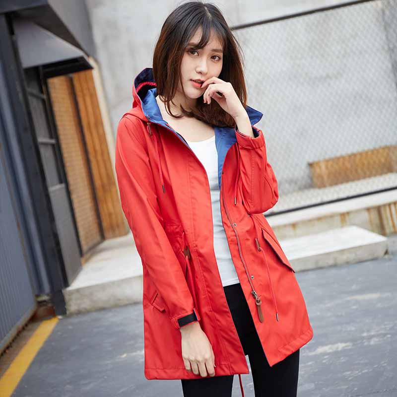 户外连帽长袖中长款风衣Z06-1918图6
