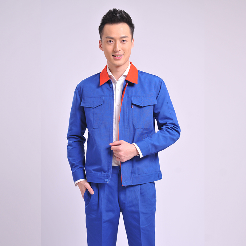 E02-单层拉链夹克长袖工装服上衣图5
