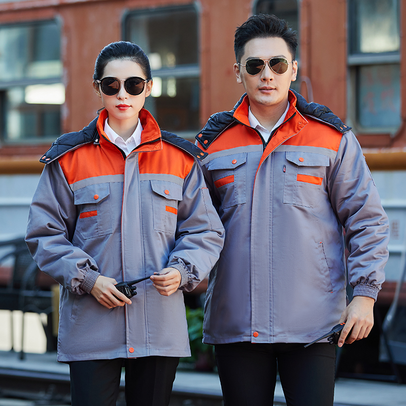 全工艺涤棉纱卡加厚工装棉衣上衣HBY-M1001-M1007上衣图6