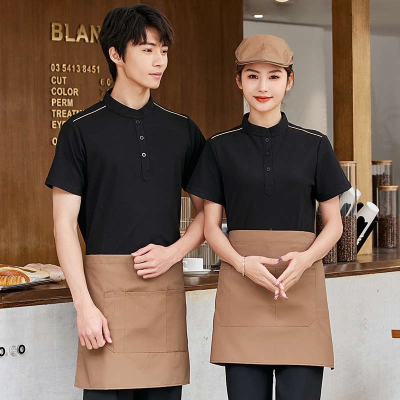 立领T恤服务员工作服上衣H02-22LY070-073图2