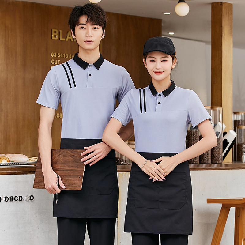 肩条款T恤服务员工作服上衣H02-22LY066-069图3