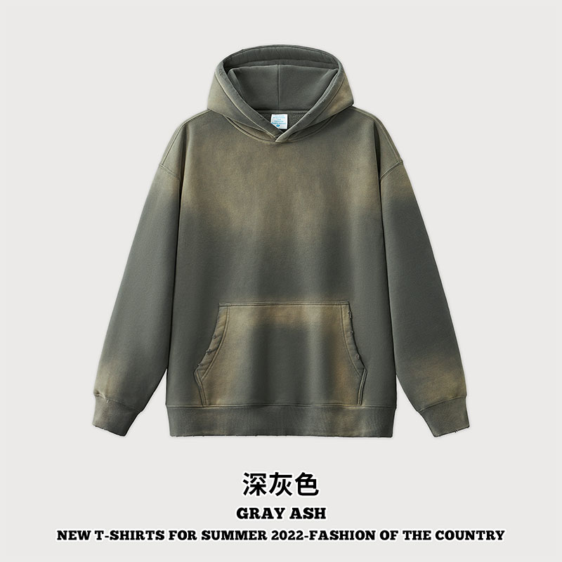 380克重磅水洗加厚加绒连帽卫衣G24-DY031图3