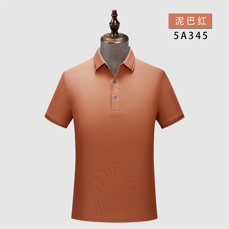 225g珠花拉架间色短袖翻领polo衫W02-5A345图4