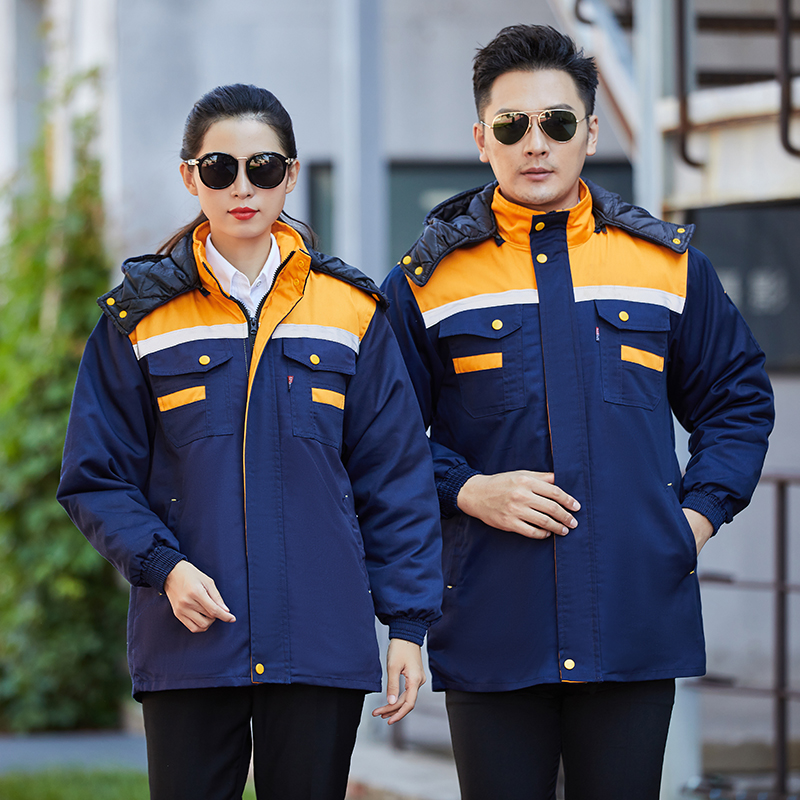 全工艺涤棉纱卡加厚工装棉衣上衣HBY-M1001-M1007上衣图4
