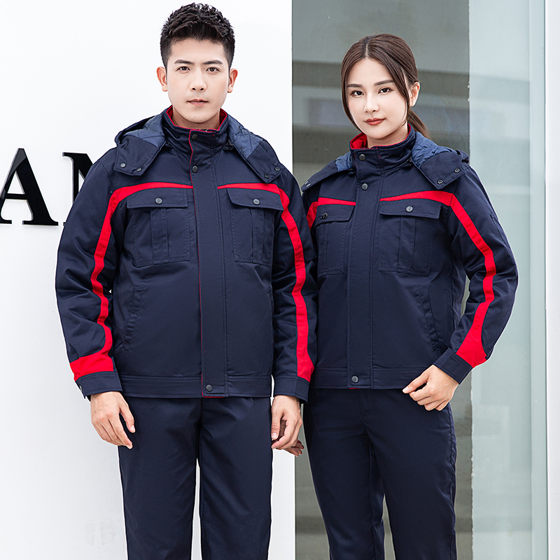 涤棉加厚纱卡拼色长袖上衣棉服通款H06-GYJ8609图4