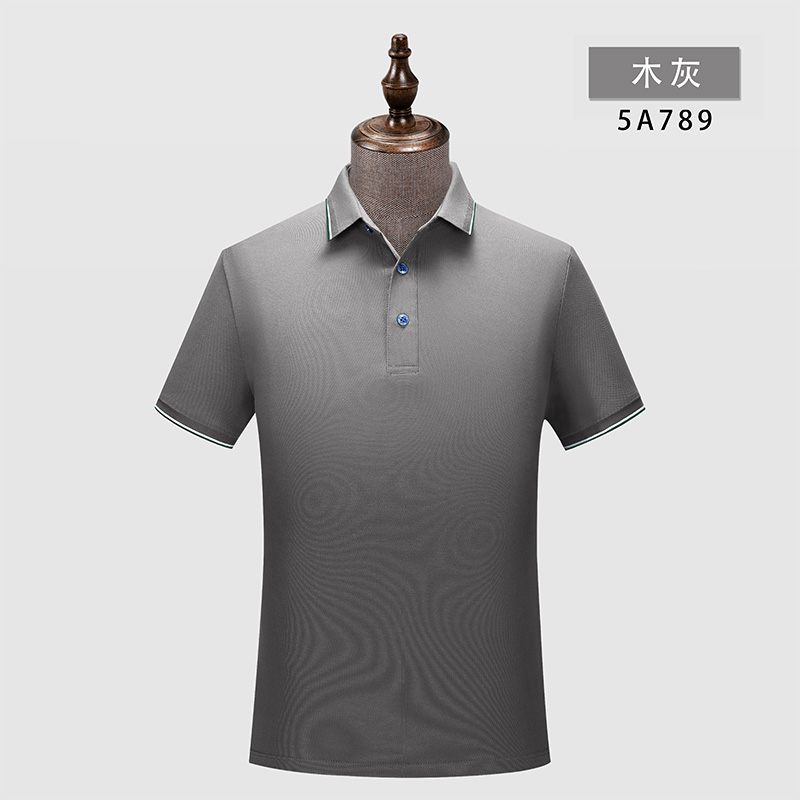 225g珠花拉架间色短袖翻领polo衫W02-5A789图11