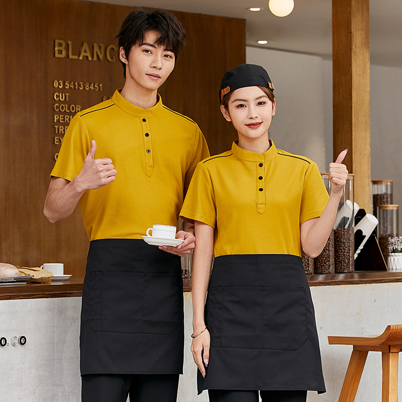 立领T恤服务员工作服上衣H02-22LY070-073图5