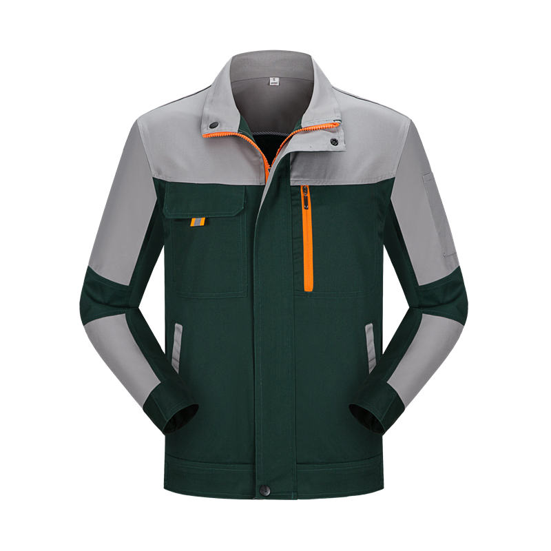 涤棉拼色工作服套装H28-100图9
