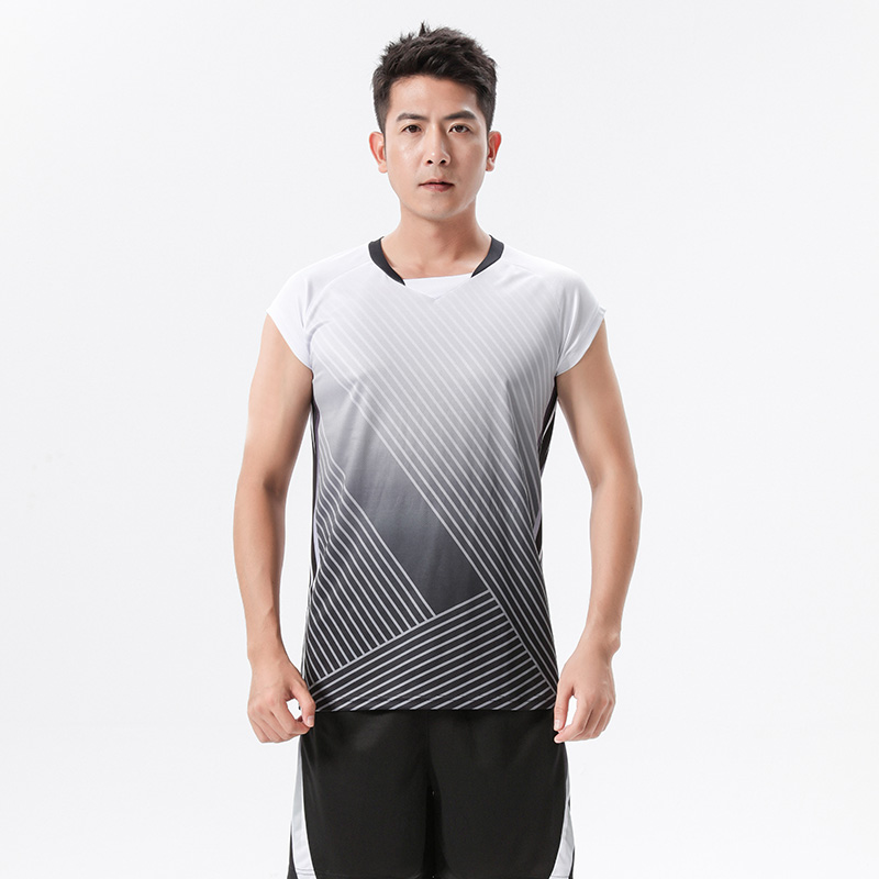 渐变条纹男排球服套装161-PQ240图2