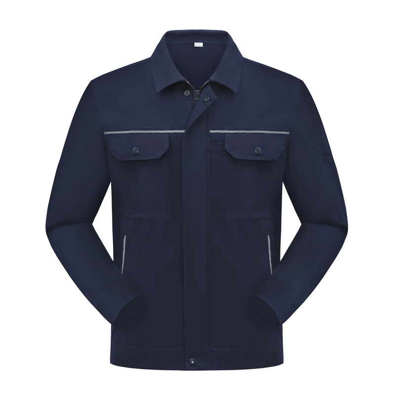 春秋纯色涤棉磨毛工作服上衣H22-2419图2