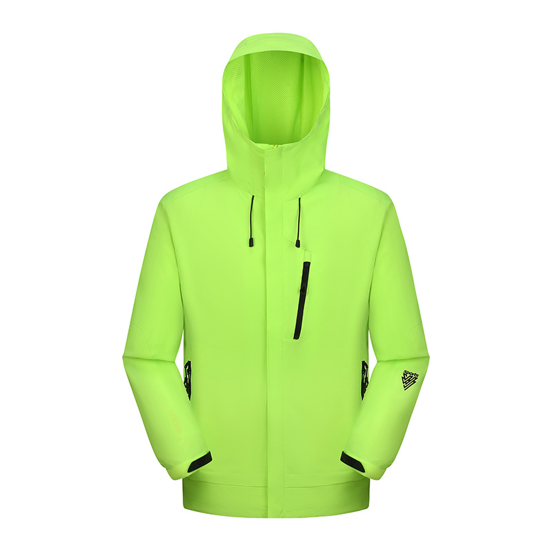 防风防水户外纯色登山服单层冲锋衣外套男KP1-68061图3