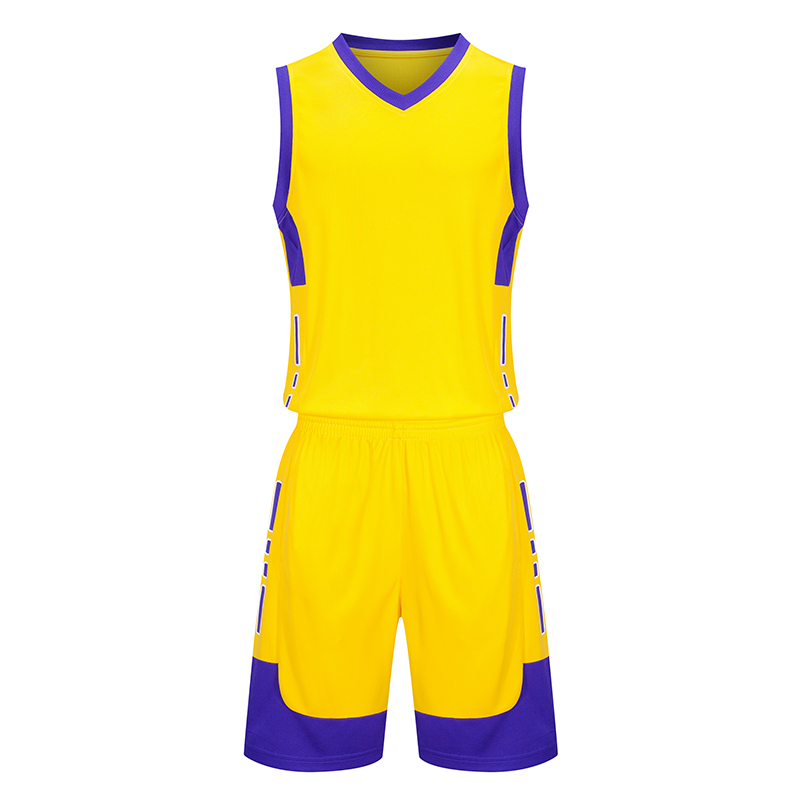 比赛训练V领撞色篮球服套装童款GY4-B32图7