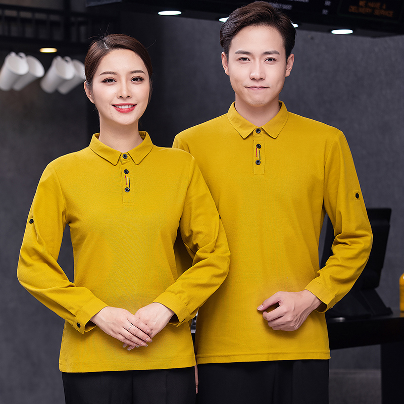 全棉珠地绣三杠服务员工作服通款H02-21LY211-214图4
