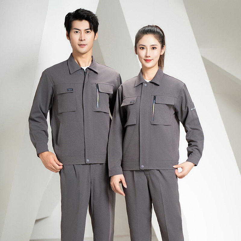 秋季新品磨毛纱卡多口袋工作服J01-23138套装图2