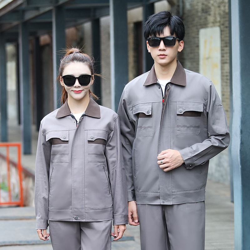 全工艺全棉半里子厚纱卡工作服工装上衣HBY-C6901-C6905上衣图6