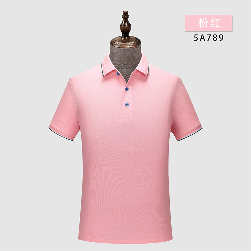 225g珠花拉架间色短袖翻领polo衫W02-5A789图6