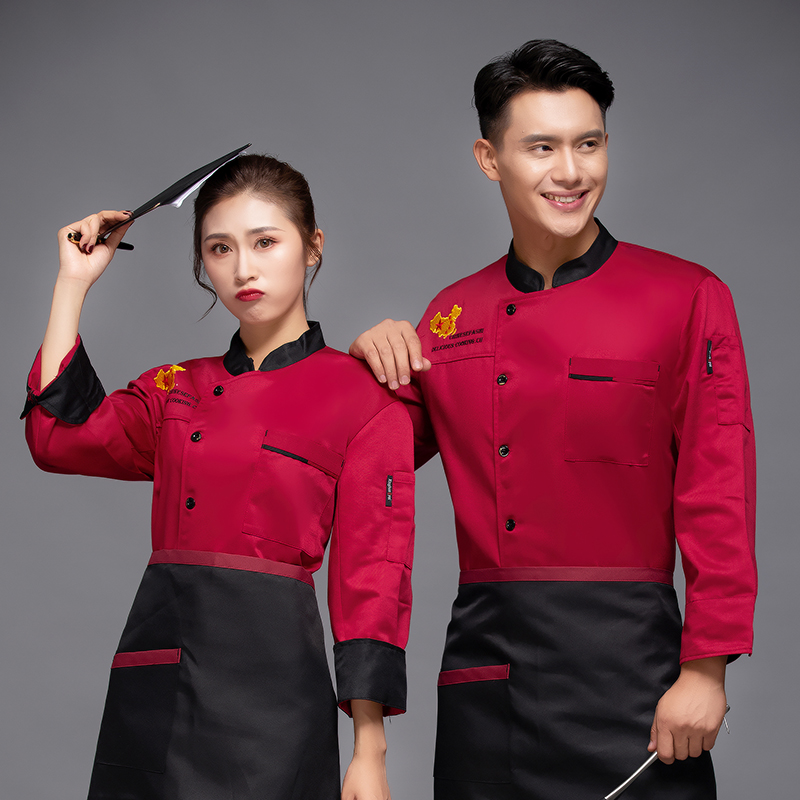 地图长袖厨师服上衣H12-L036图5