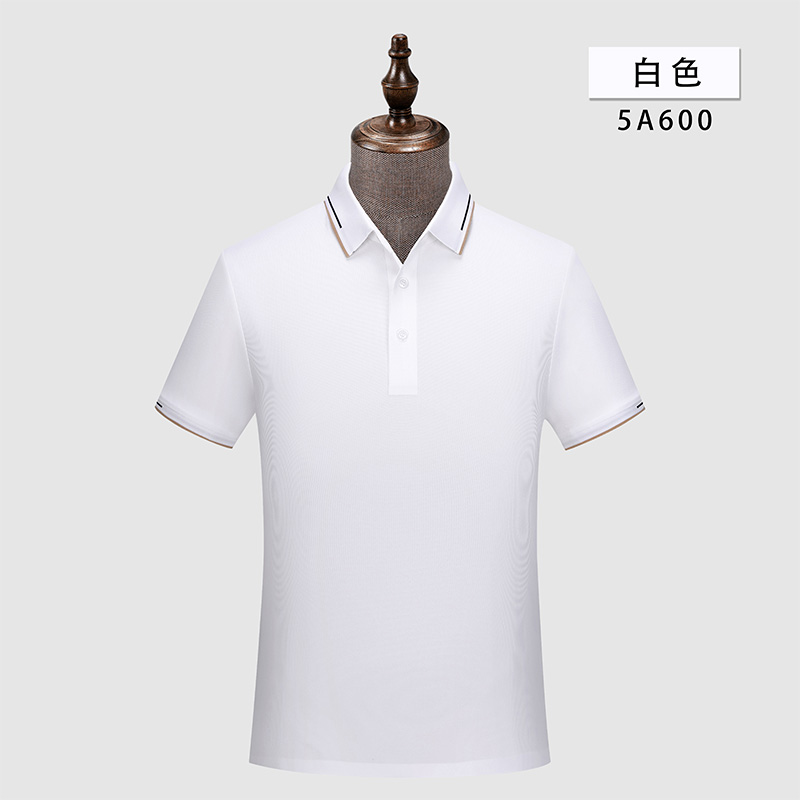 180g华夫格锦氨无缝纯色短袖翻领polo衫W02-5A600图9