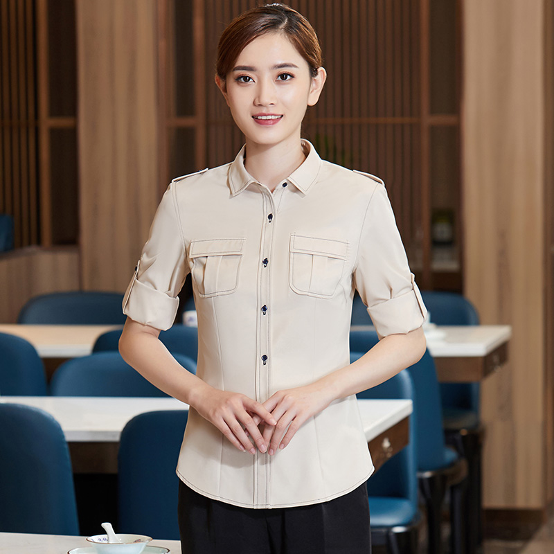 工装衬衣长袖服务员工作服H01-2020-55图7