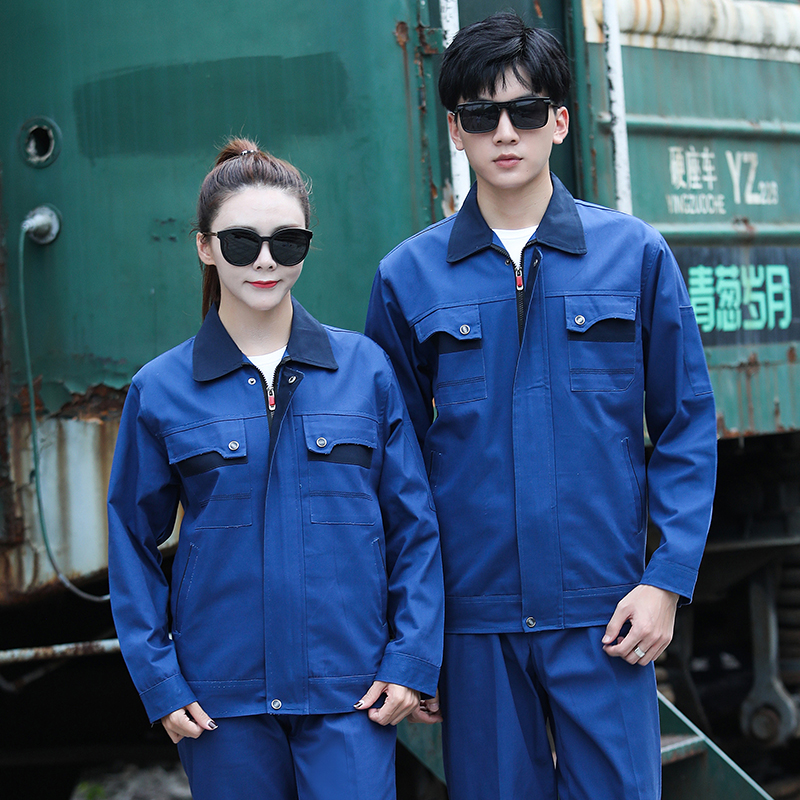 全工艺全棉半里子厚纱卡工作服工装套装HBY-C6901-C6905套装图4