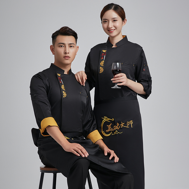 精仿呢盛宴长袖厨师服上衣H03-L029图2