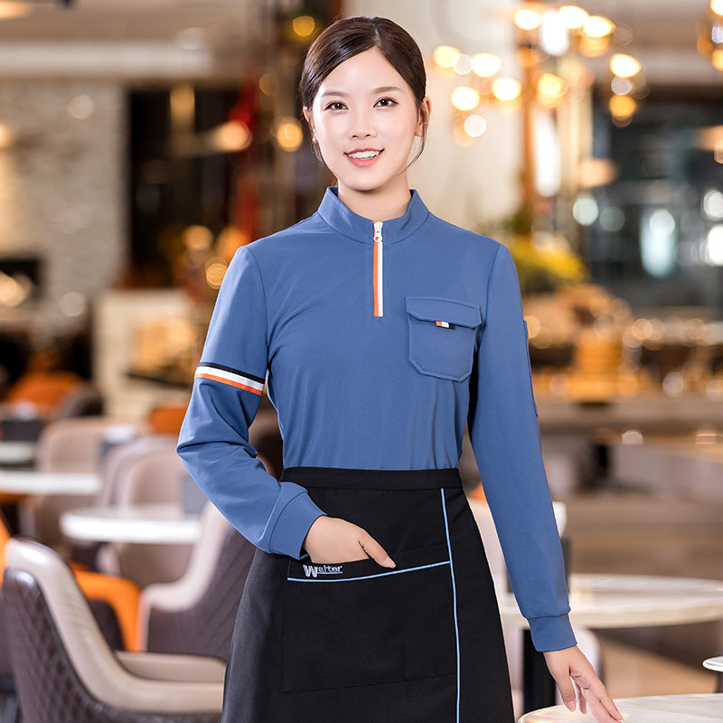 半拉锁卫衣餐饮服务员工作服H01-2022-42图3