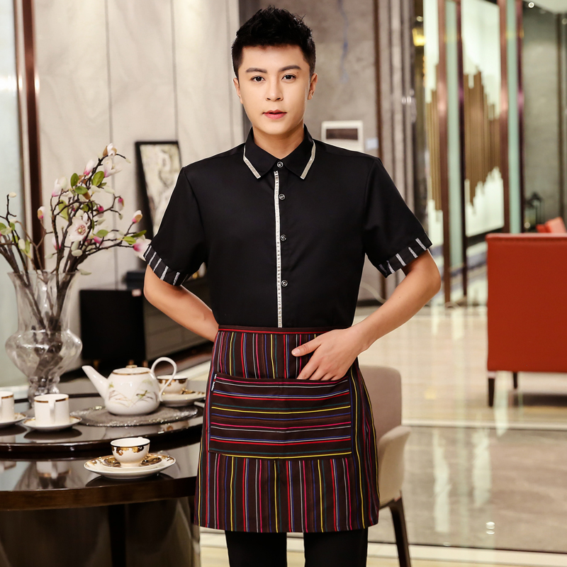 服务员工作服织带衬衣+围裙H19-L021图3