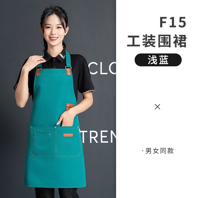 可调节挂脖防水帆布围裙U01-F15图2