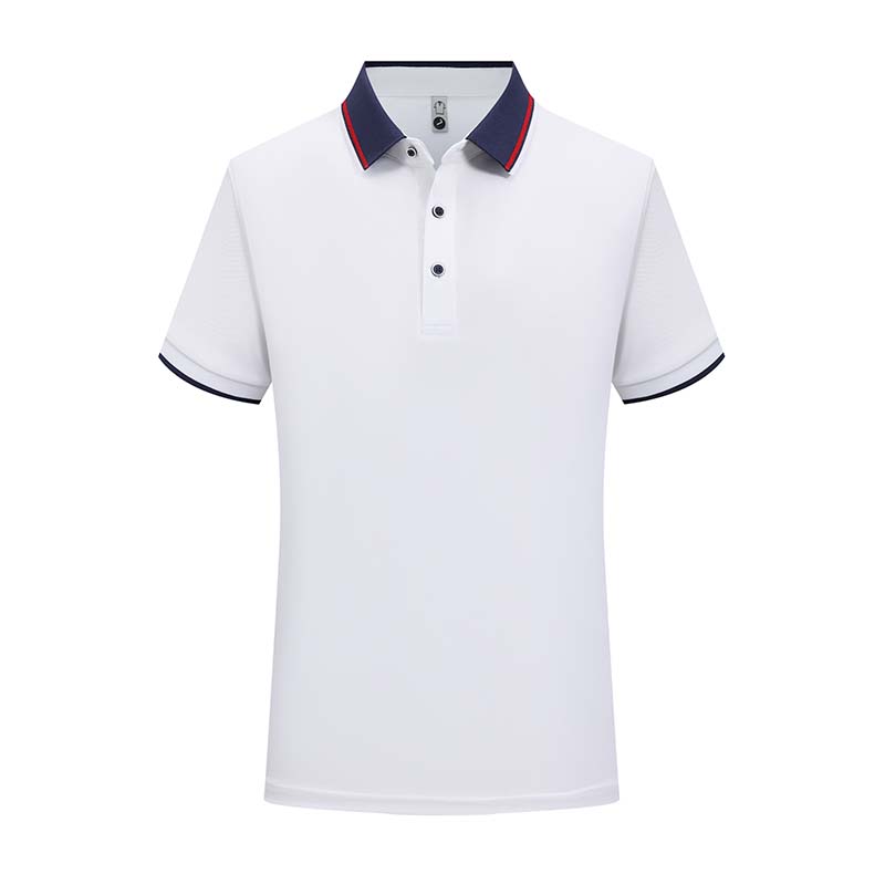 彩虹色撞色二级翻领短袖POLO衫H09-J6608图10
