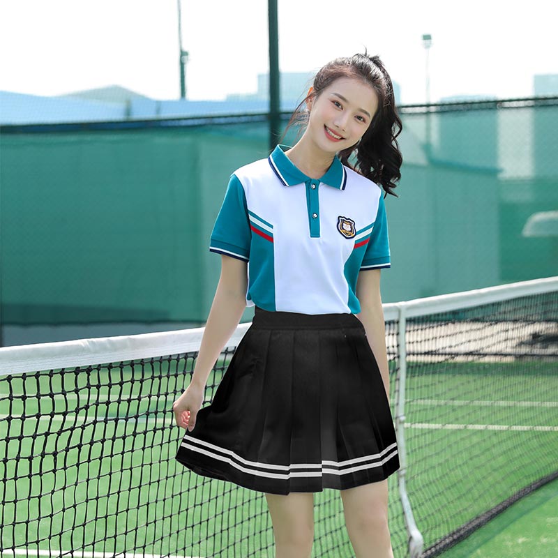 夏季中学生校服短袖套装H18-2013-10图2